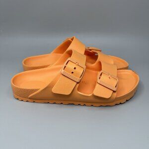 Birkenstock Women’s 7 Arizona EVA Double Strap Buckle Sandals Papaya